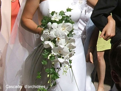 bouquet cascade d'orchidées